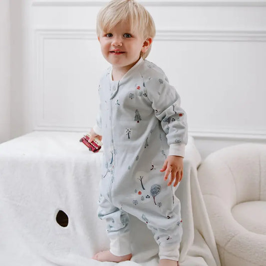2025 Organic Cotton Long Sleeve Footed Sleep Bag | 1.0 TOG - Hello Kids Baby Store