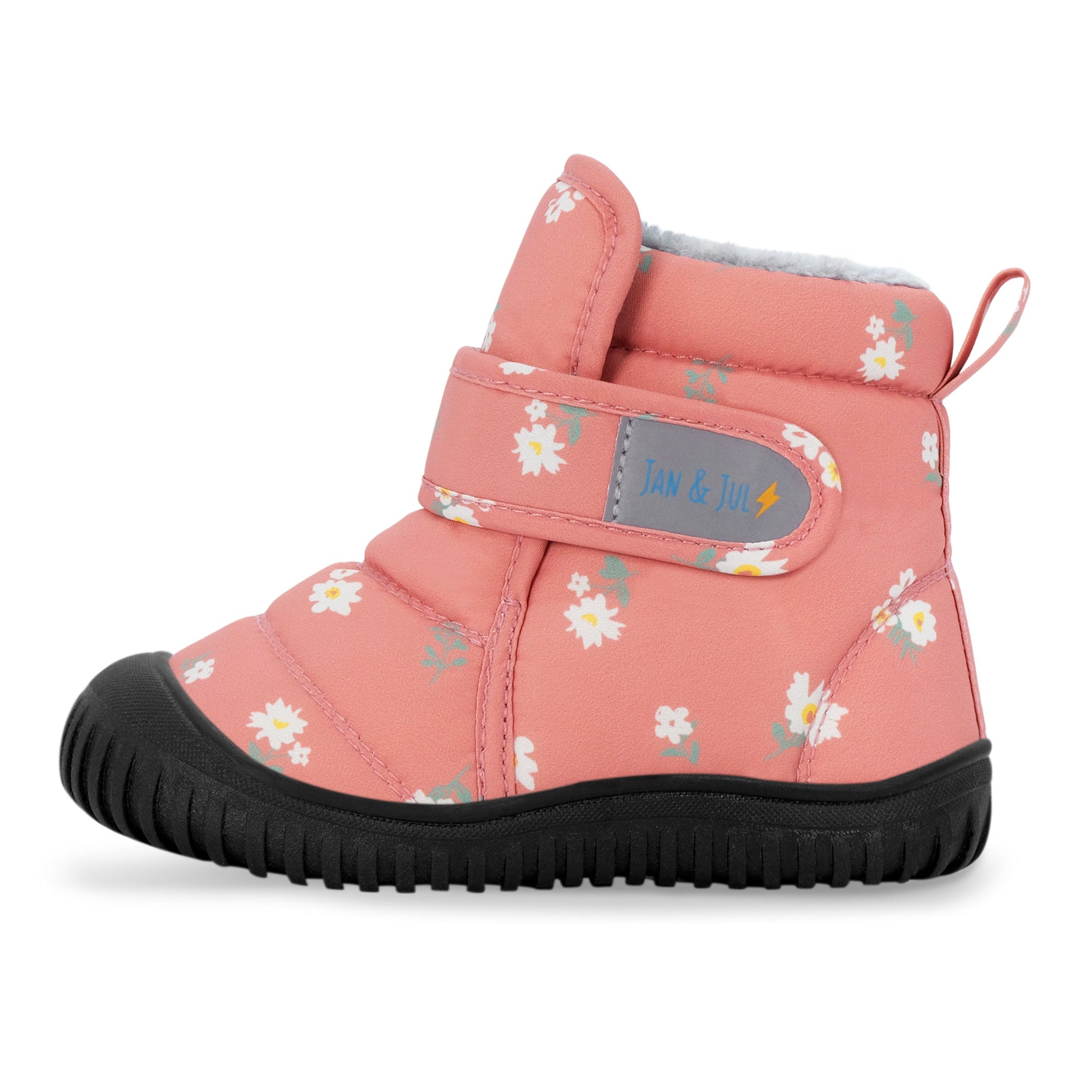 Kids Insulated Ankle Boots | Apricot Flower - Hello Kids Baby Store