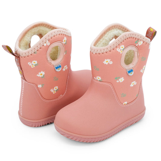 Kids Lite Waterproof Boots | Apricot Flower - Hello Kids Baby Store