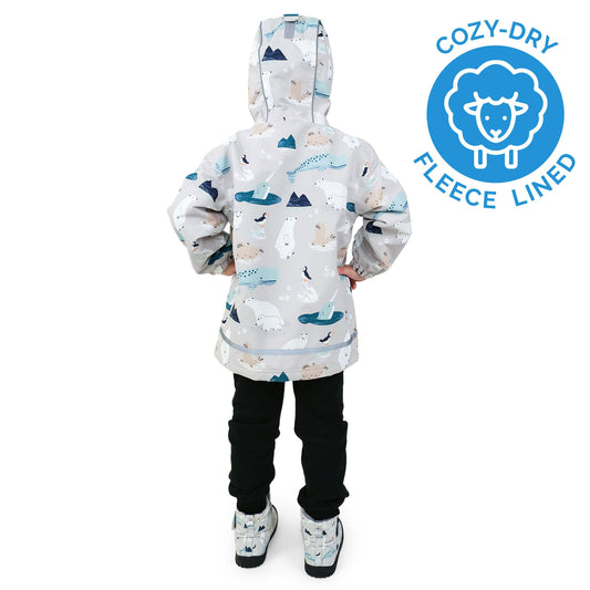 Kids Fleece Lined Rain Jackets | Polar Pals - Hello Kids Baby Store