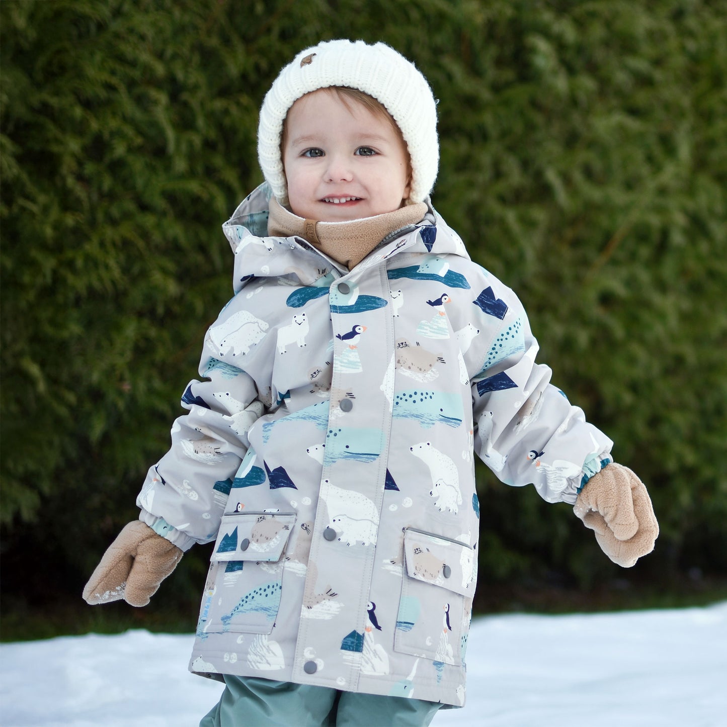 Kids Fleece Lined Rain Jackets | Polar Pals - Hello Kids Baby Store