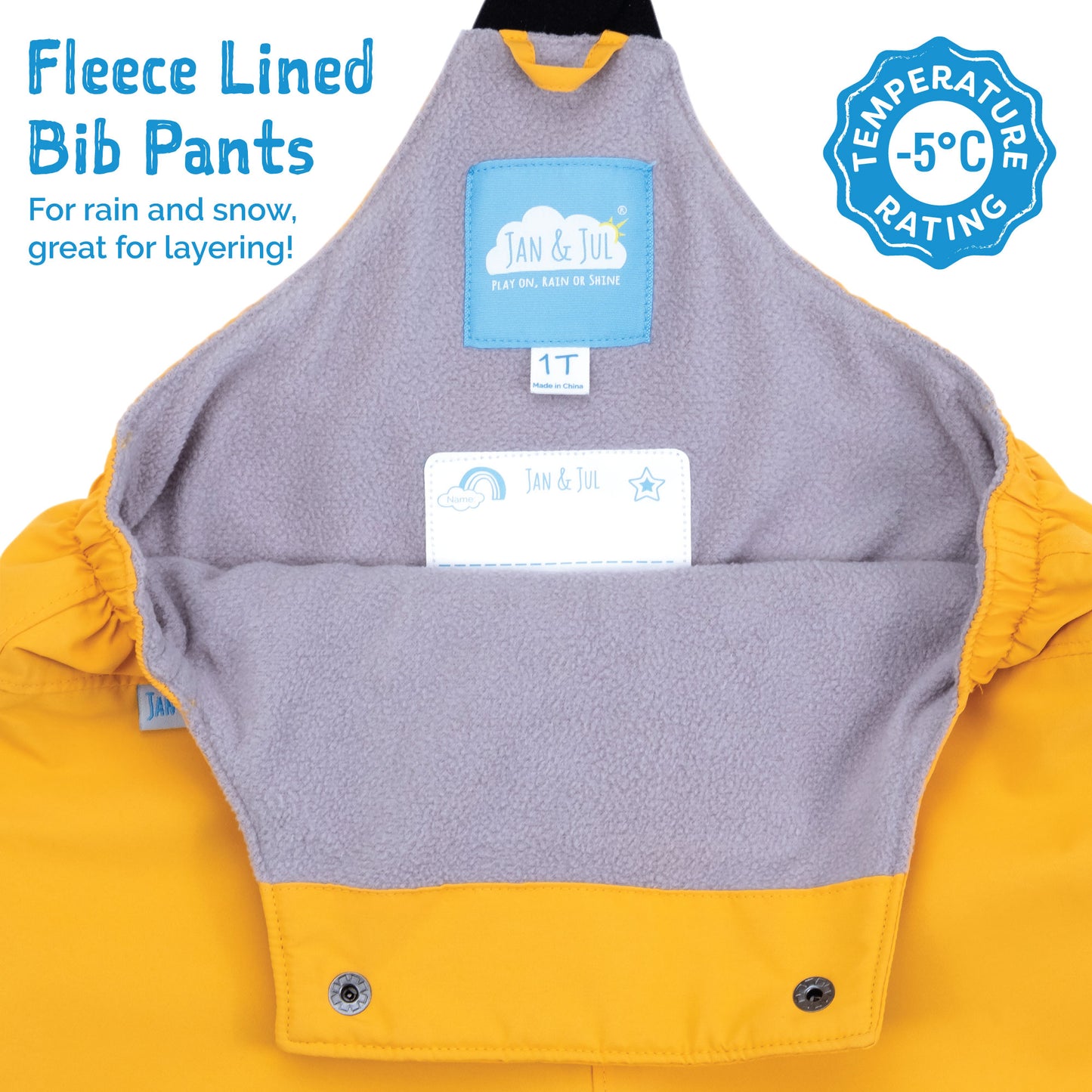 Kids Fleece Lined Rain Overalls | Prairie Flowers - Hello Kids Baby Store