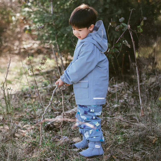 Kids Fleece Lined Rain Pants | Wolf and Bear - Hello Kids Baby Store
