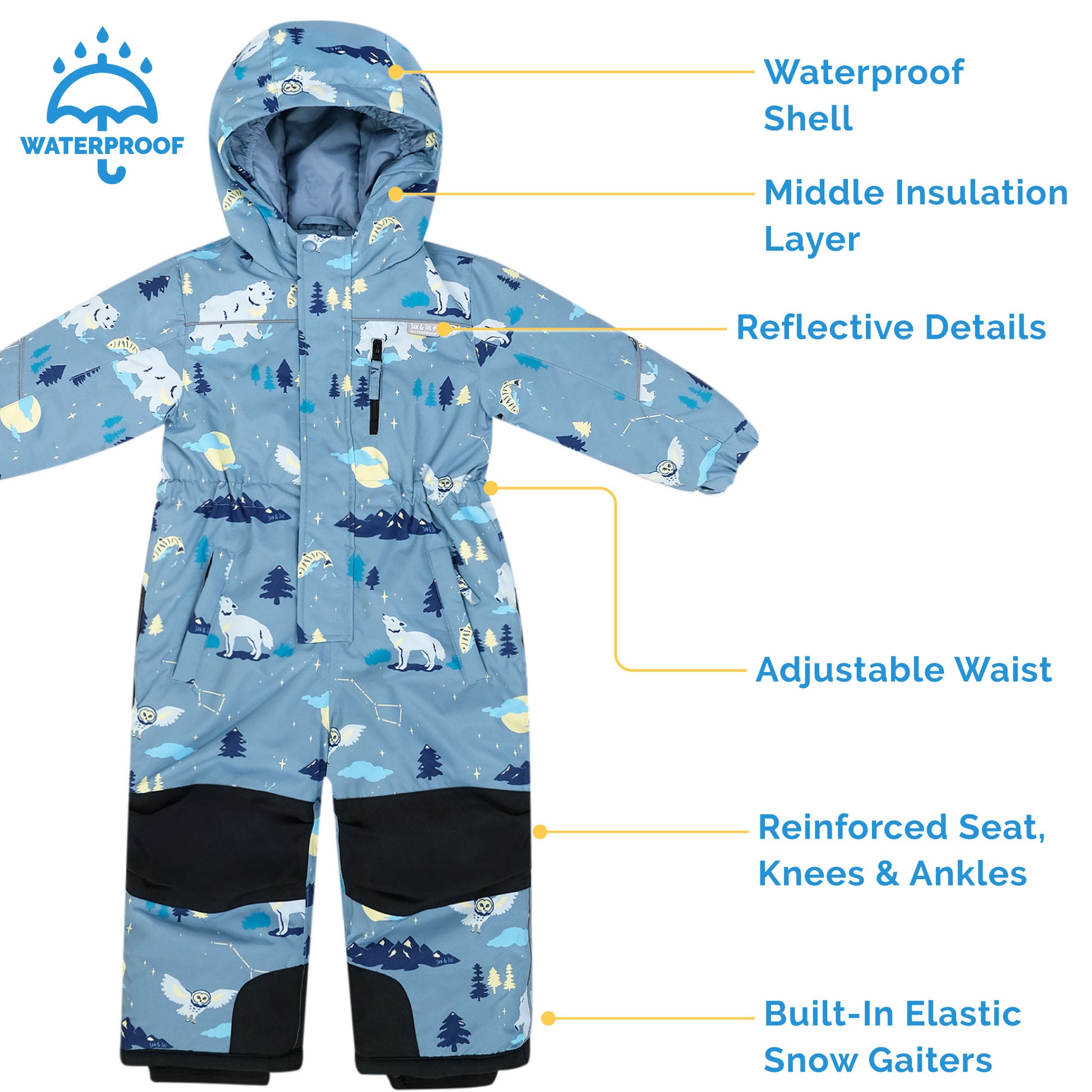 Kids Waterproof Snowsuit | Macarons - Hello Kids Baby Store