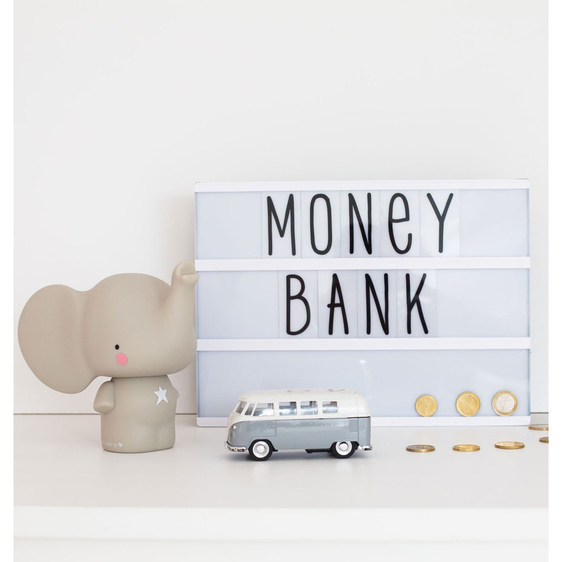 A Little Lovely Company Money Box Grey Elephant - Hello Kids Baby Store