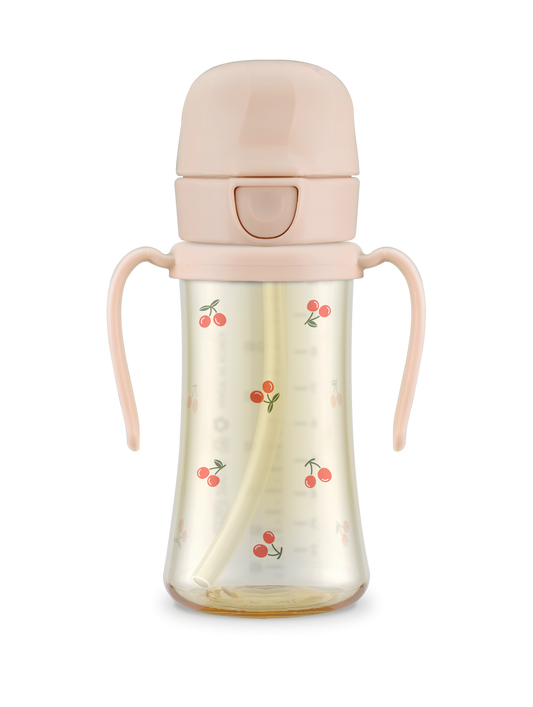 New PPSU Straw Cup Cherrish - Sweet Peach 300ML - Hello Kids Baby Store