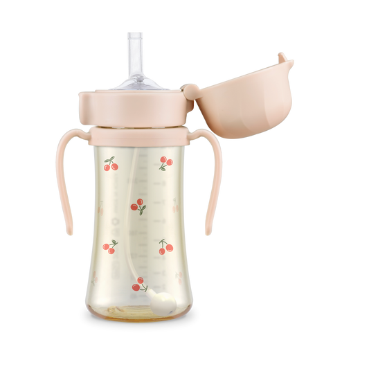 New PPSU Straw Cup Cherrish - Sweet Peach 300ML - Hello Kids Baby Store