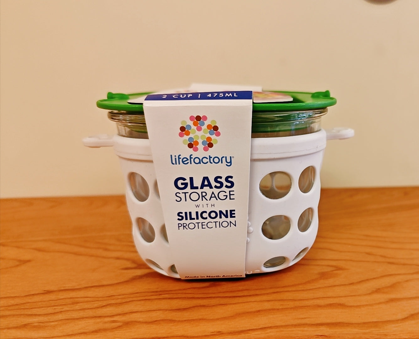 Lifefactory 2-Cup Glass Food Storage with Silicone Sleeve(475ML) - Hello Kids Baby Store