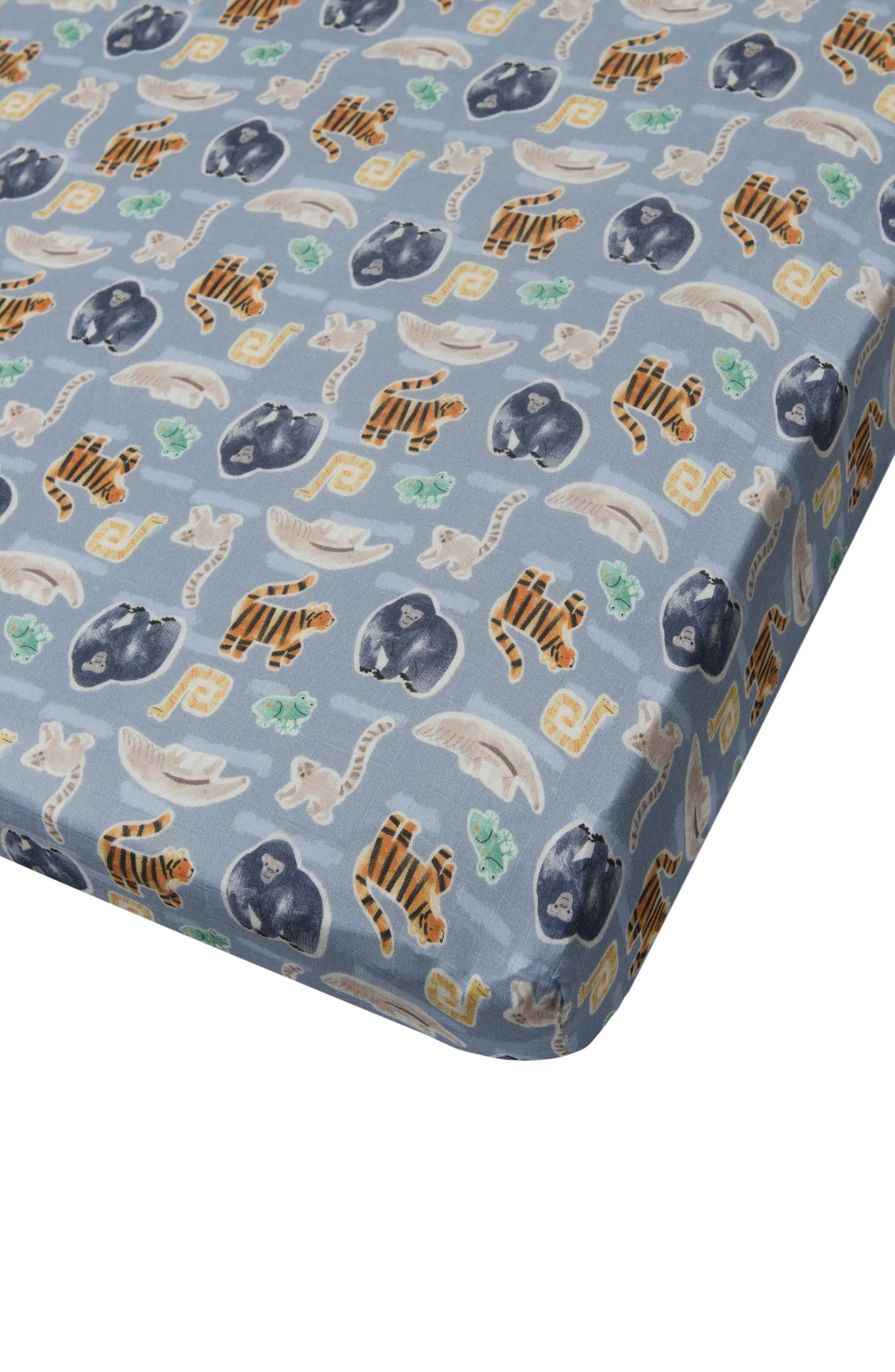 Muslin Crib Sheet-Jungle Friends - Hello Kids Baby Store