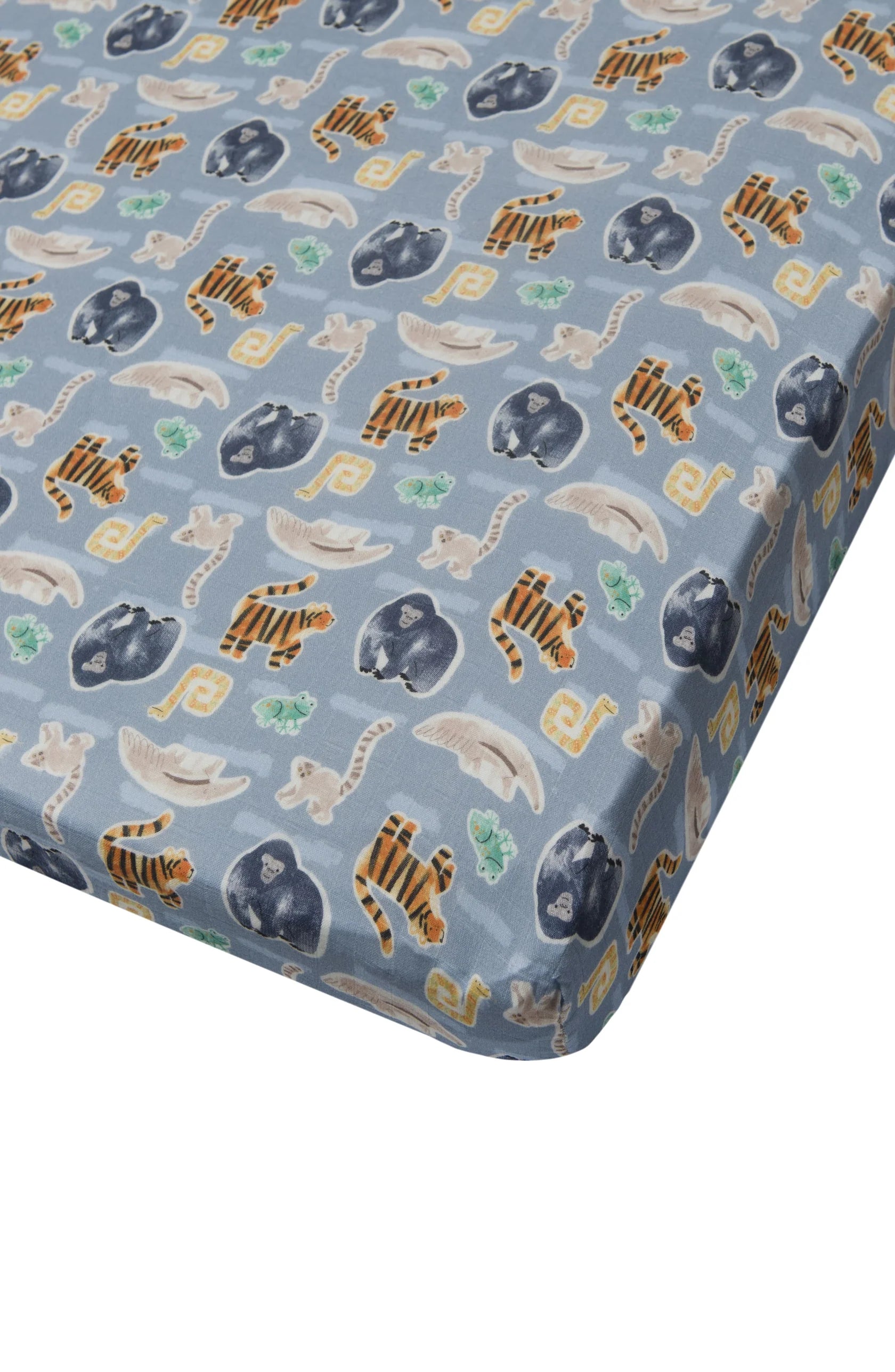 Muslin Crib Sheet-Jungle Friends - Hello Kids Baby Store