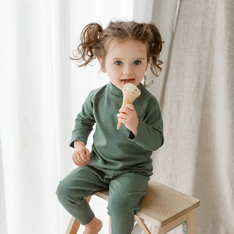 Basics Mock Neck Long Sleeve Shirt - Hello Kids Baby Store