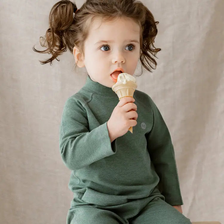 Basics Mock Neck Long Sleeve Shirt - Hello Kids Baby Store