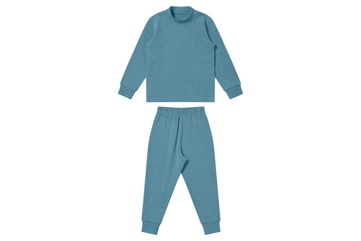 Two-Piece PJ Set (Tanboocel) - Pantone Storm Blue - Hello Kids Baby Store