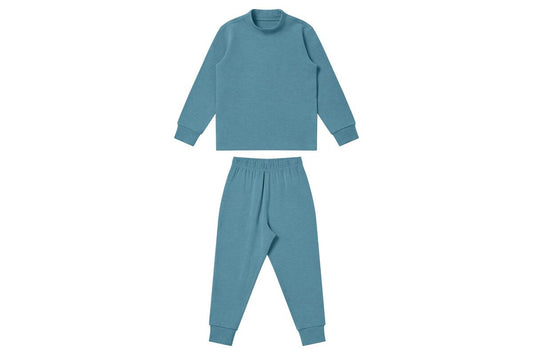 Two-Piece PJ Set (Tanboocel) - Pantone Storm Blue - Hello Kids Baby Store