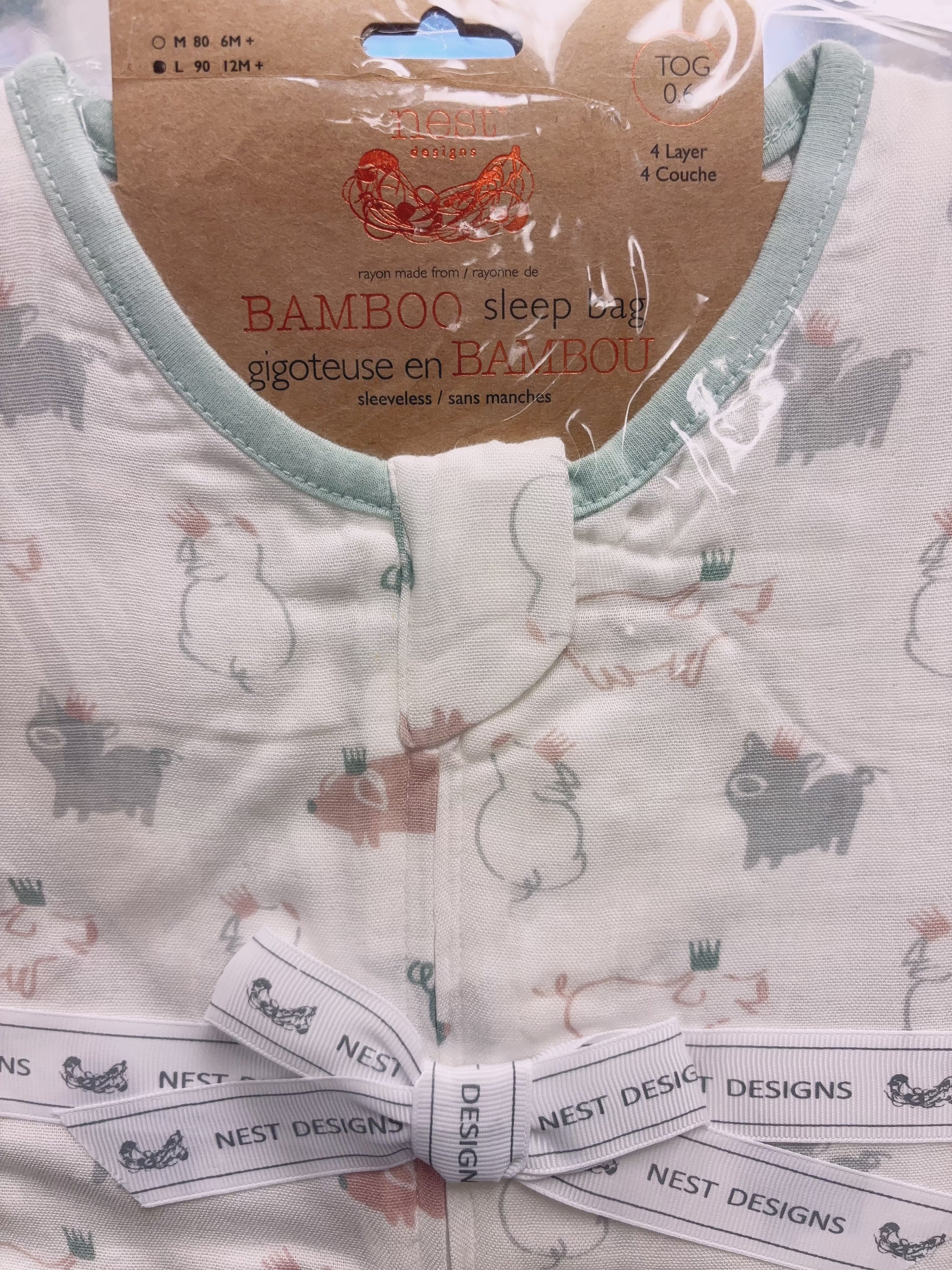 NEST DESIGNS BAMBOO SLEEVELESS SLEEP BAG 0.6 TOG - Royal Pig - Hello Kids Baby Store
