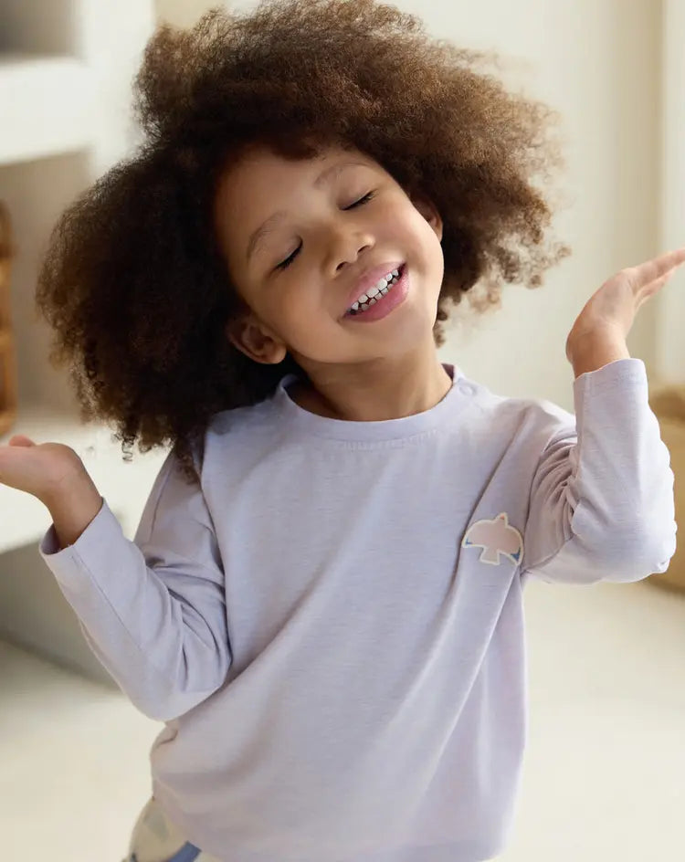 Avocado Bamboo Long Sleeve Tee-Lavender Blue - Hello Kids Baby Store