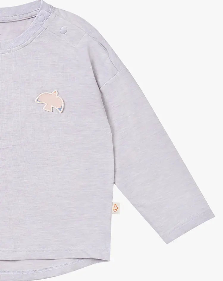 Avocado Bamboo Long Sleeve Tee-Lavender Blue - Hello Kids Baby Store