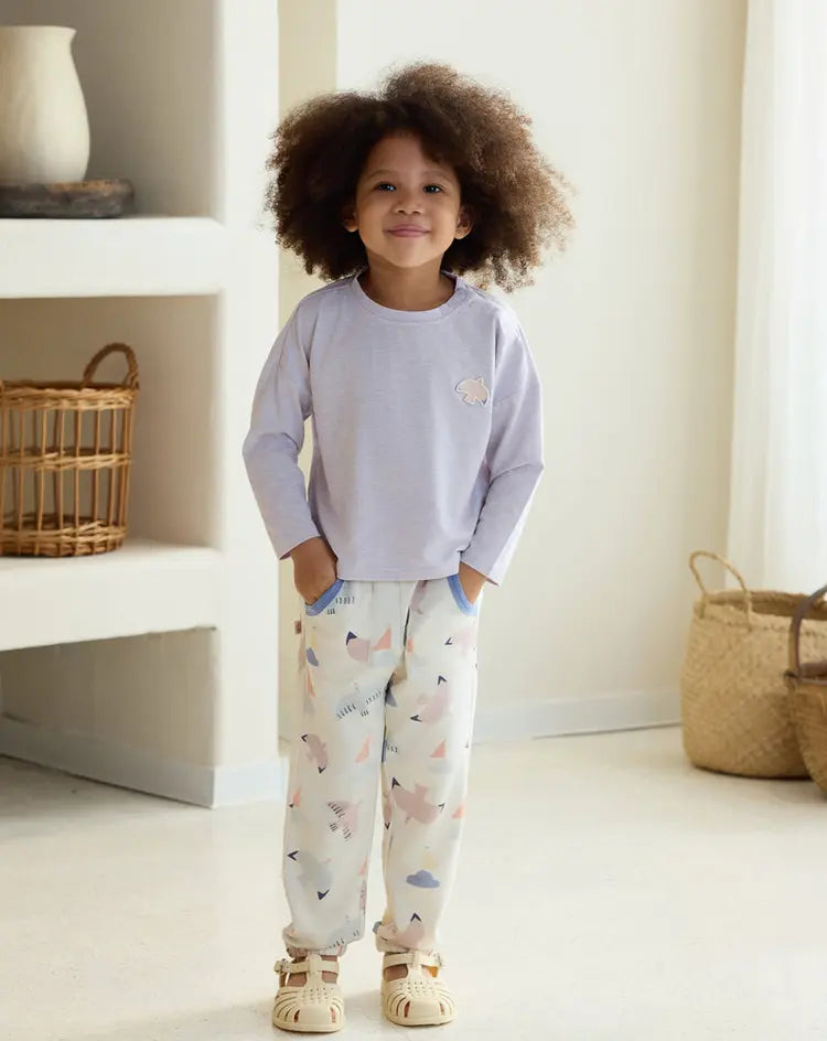 Avocado Bamboo Long Sleeve Tee-Lavender Blue - Hello Kids Baby Store