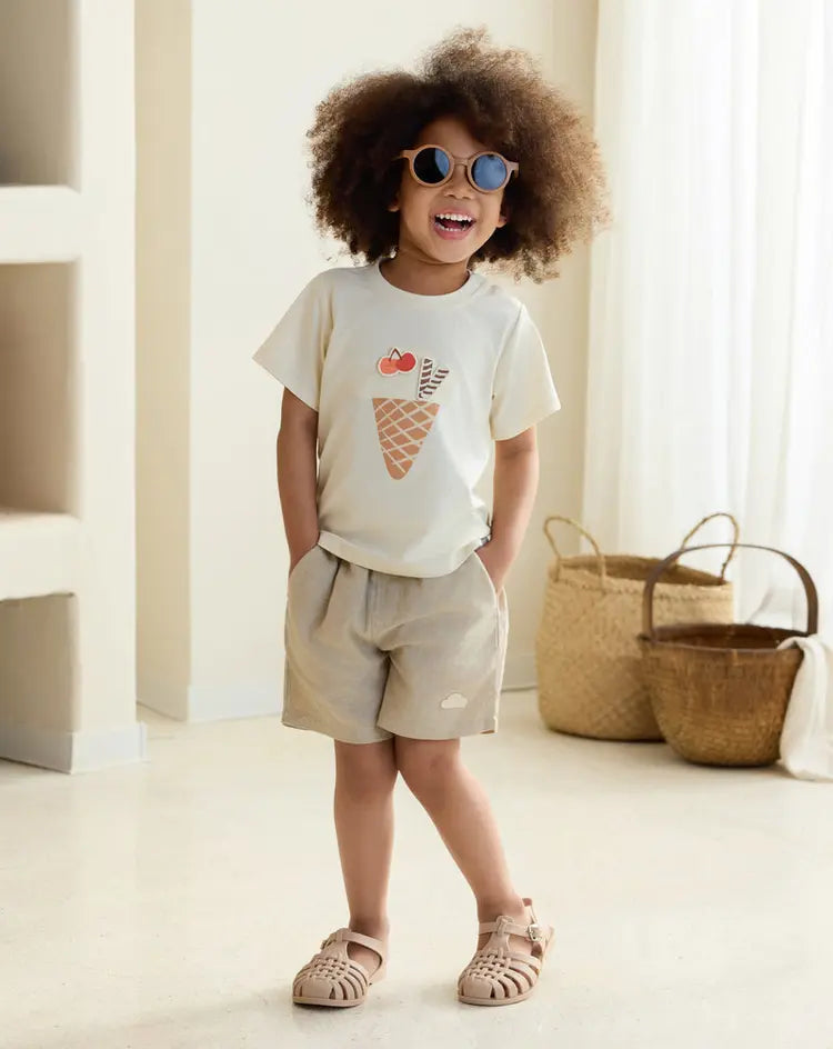 Quick Dry Cotton Short Sleeve Tee-Jet Stream - Hello Kids Baby Store