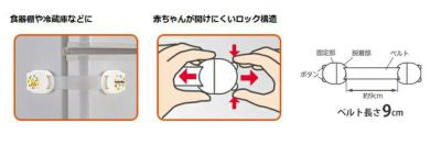 Richell Multi-Purpose Lock 2pcs 4cm - Hello Kids Baby Store