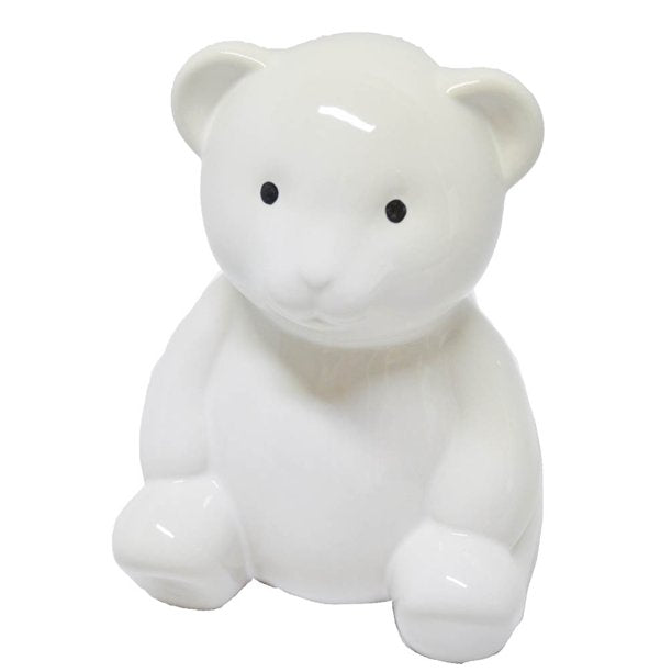 Child To Cherish - Teddy Bear Money Bank - White - Hello Kids Baby Store