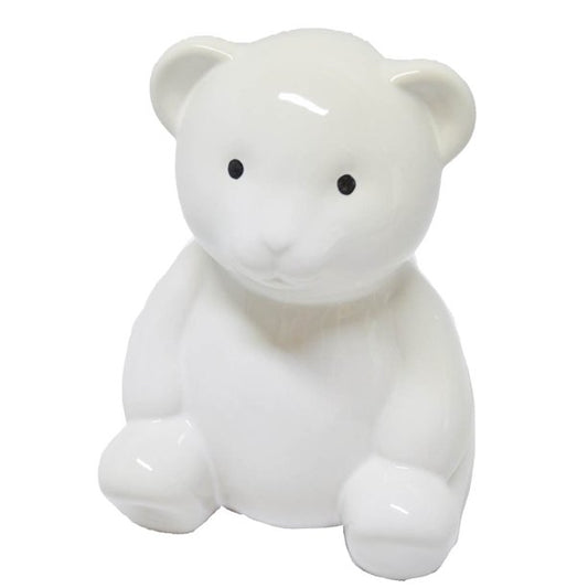 Child To Cherish - Teddy Bear Money Bank - White - Hello Kids Baby Store