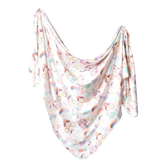 Knit Swaddle Blanket -Enchanted - Hello Kids Baby Store