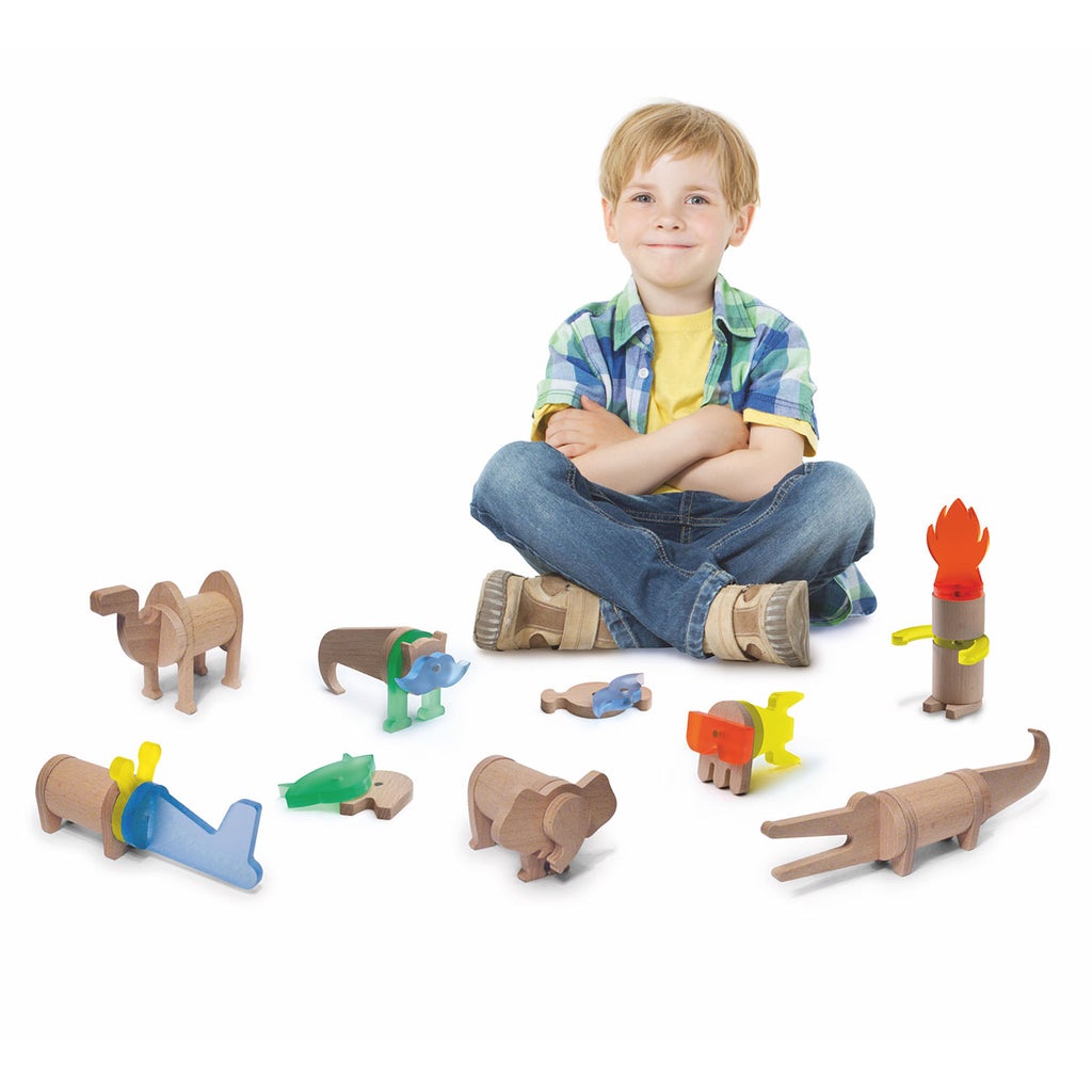Lekkid - Imaginary Fauna Cilinder 22 piece set - Hello Kids Baby Store