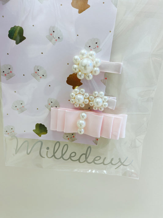 GIFT SET – PEARL GROSGRAIN COLLECTION – 3 DIFFERENT BOWS - Hello Kids Baby Store