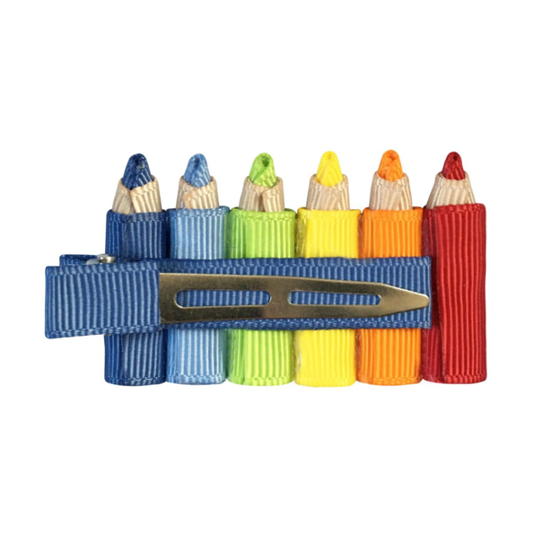 ROW OF PENCILS – ALLIGATOR CLIP – MULTI COLORS - Hello Kids Baby Store