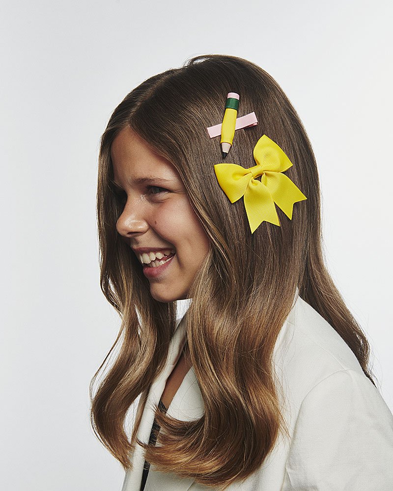 PEARL HAIR PIN WITH GROSGRAIN BOW - Hello Kids Baby Store
