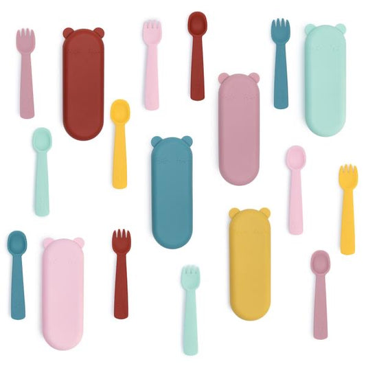 We Might Be Tiny - Feedie Fork and Spoon Set - Mint - Hello Kids Baby Store