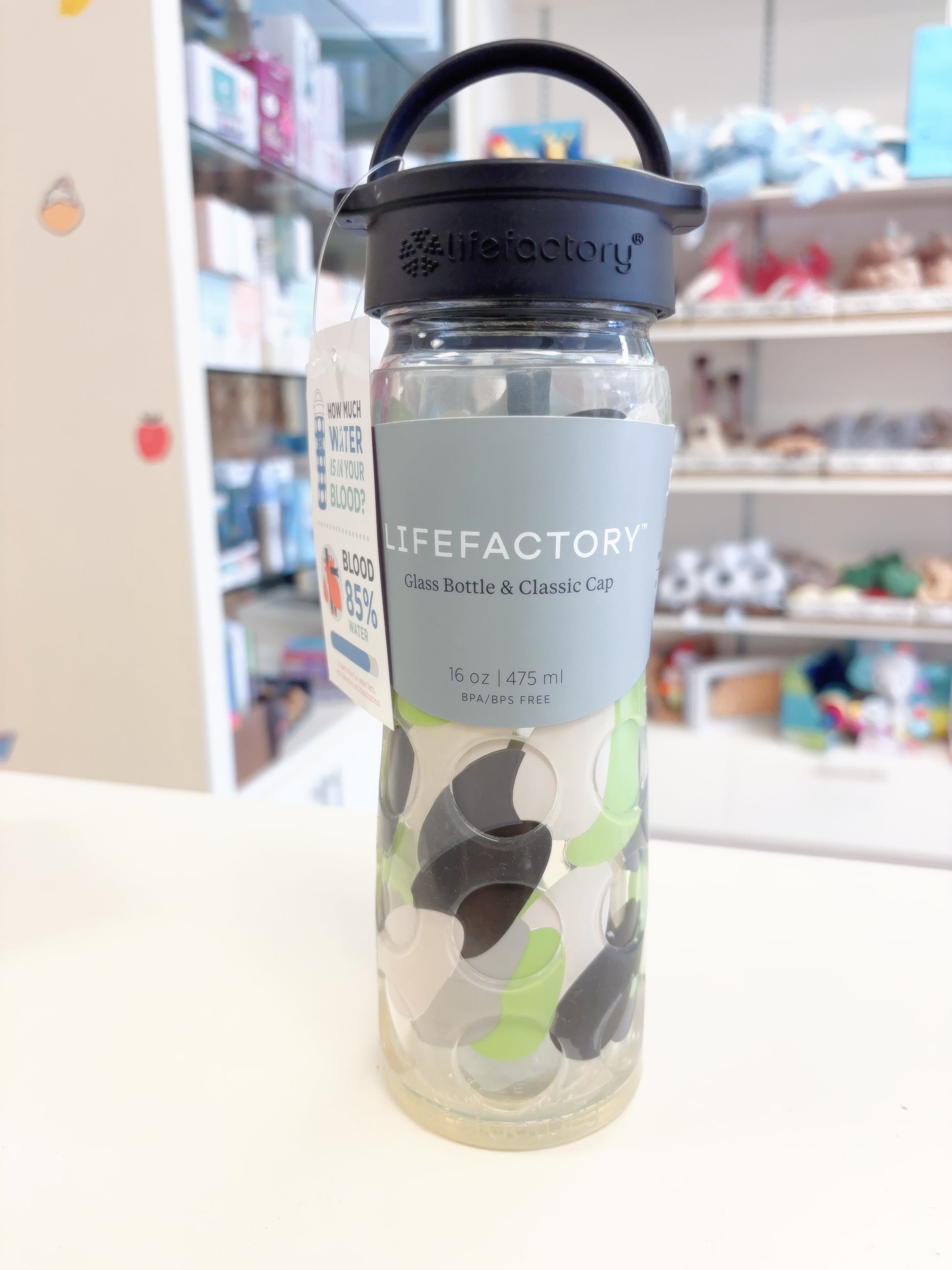 LifeFactory Axis Straw Cap Glass Bottle - Hello Kids Baby Store