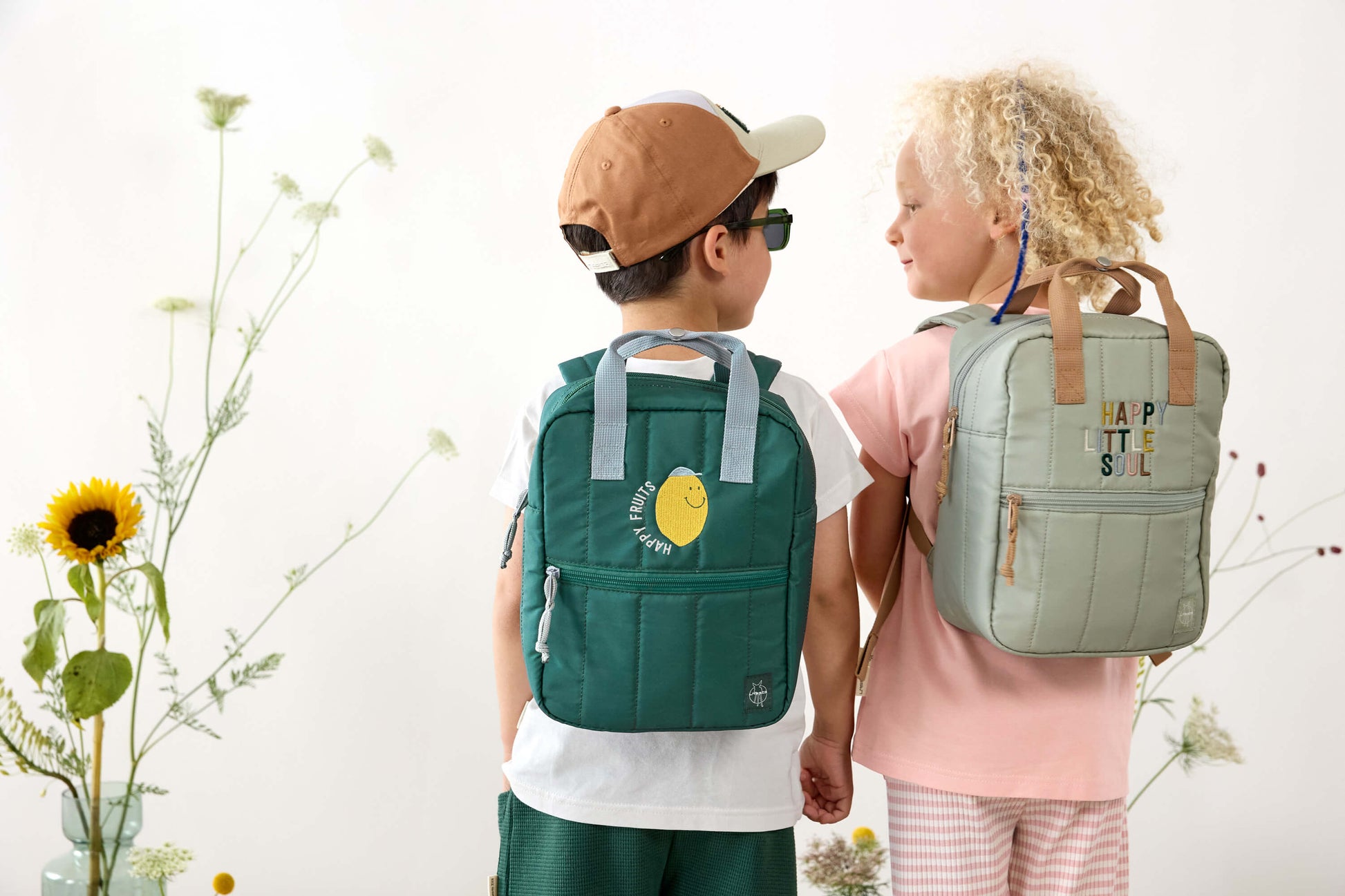 MINI SQUARE BACKPACK - LITTLE GANG, LEMON DARK GREEN - Hello Kids Baby Store