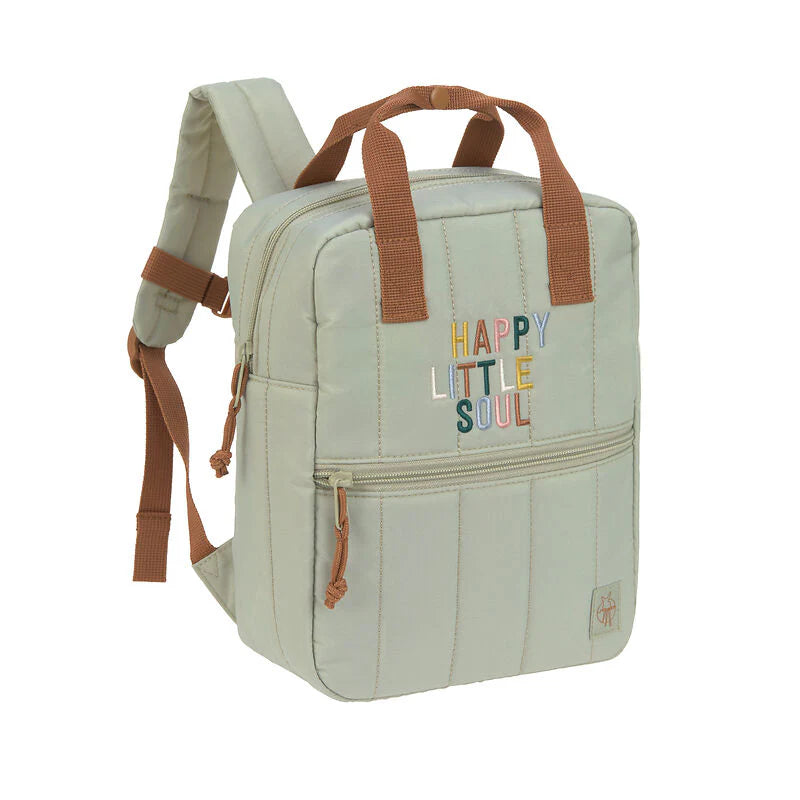 Lassig - Happy Fruits - Mini Square Backpack - Light Khaki - Hello Kids Baby Store