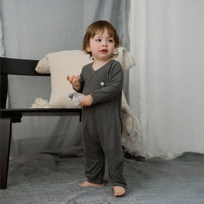 2025 Bamboo Basics Long Sleeve Romper - Hello Kids Baby Store