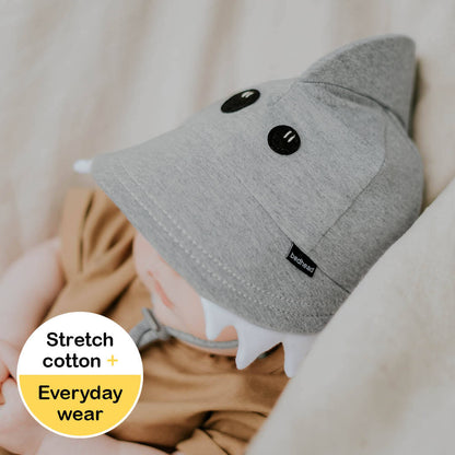 Legionnaire Flap Sun Hat - Shark - Grey Marle - Hello Kids Baby Store