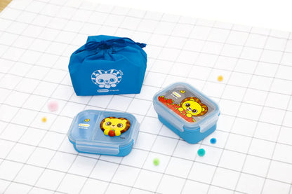 EDISON COMFORTABLE STAINLESS PICNIC LUNCH BOX SET WITH POUCH - Hello Kids Baby Store