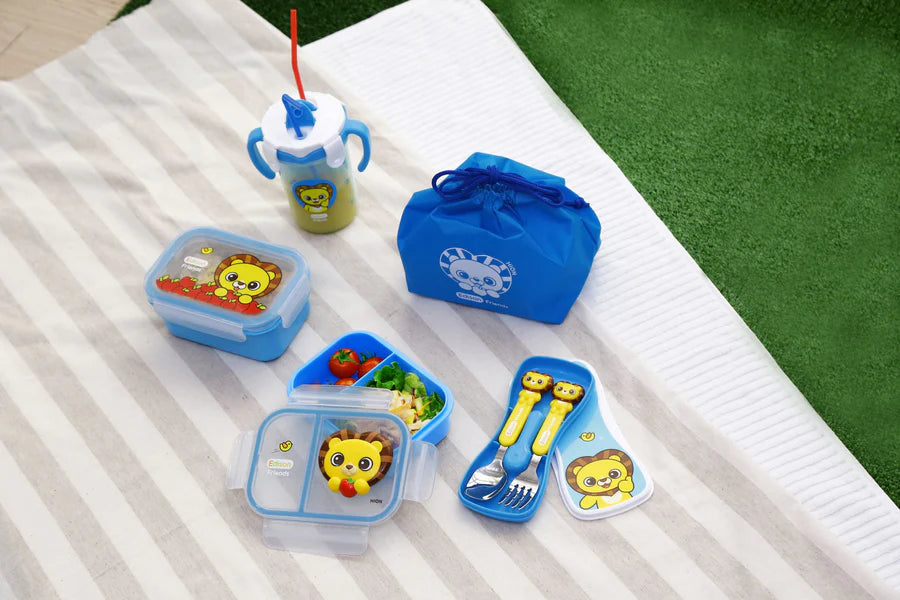 EDISON COMFORTABLE STAINLESS PICNIC LUNCH BOX SET WITH POUCH - Hello Kids Baby Store
