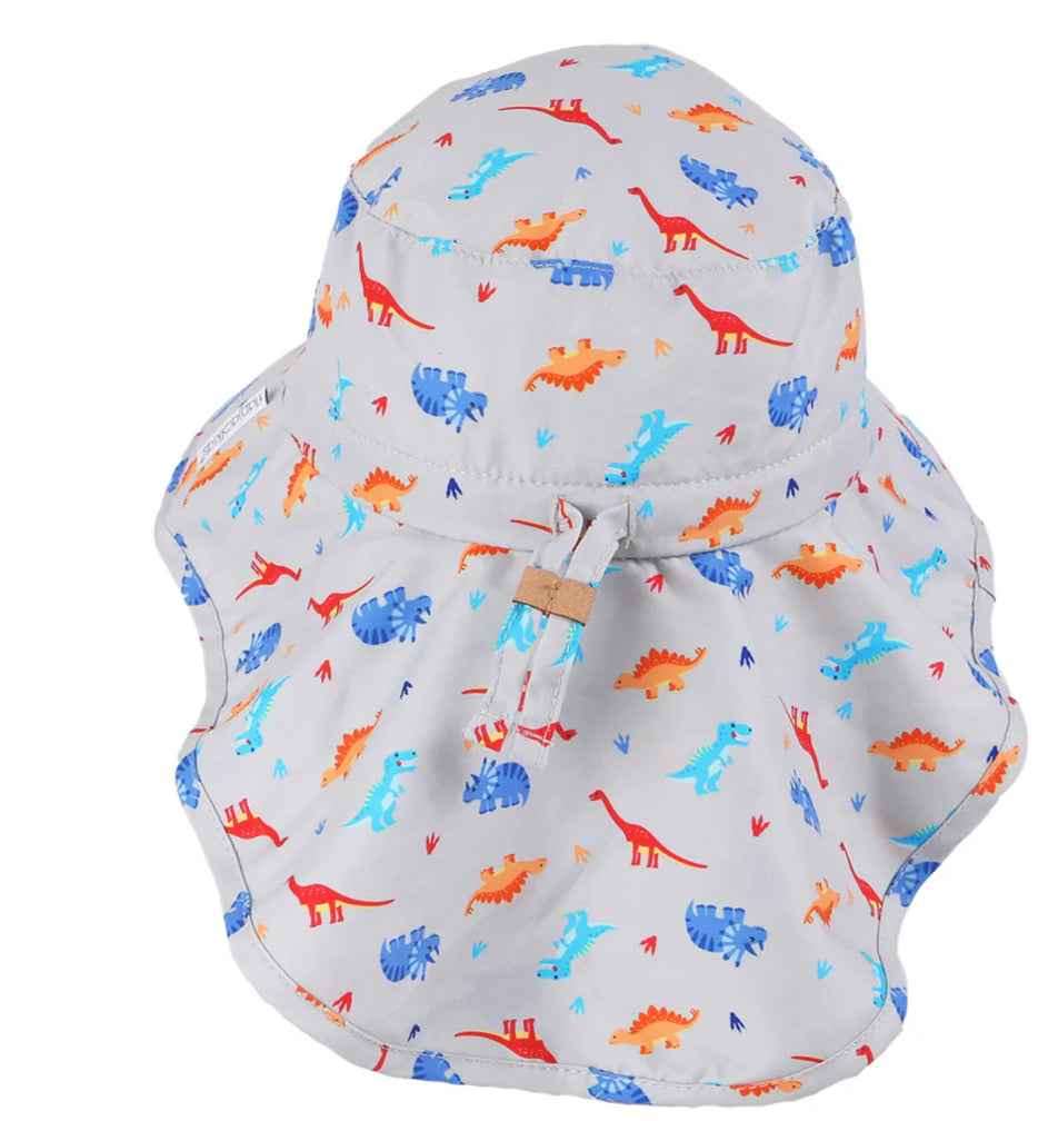 Sun Hat with Neck Cape - Multi Dino - Hello Kids Baby Store