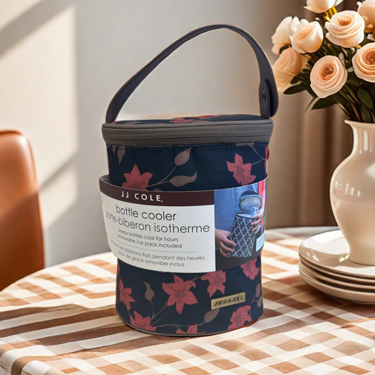 JJ Cole Collections Bottle Cooler - Navy Floral - Hello Kids Baby Store