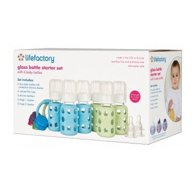 Lifefactory Baby 6 Bottle Starter Set Value Pack - Hello Kids Baby Store