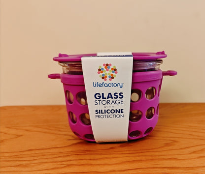 Lifefactory 2-Cup Glass Food Storage with Silicone Sleeve（475ML） - Hello Kids Baby Store
