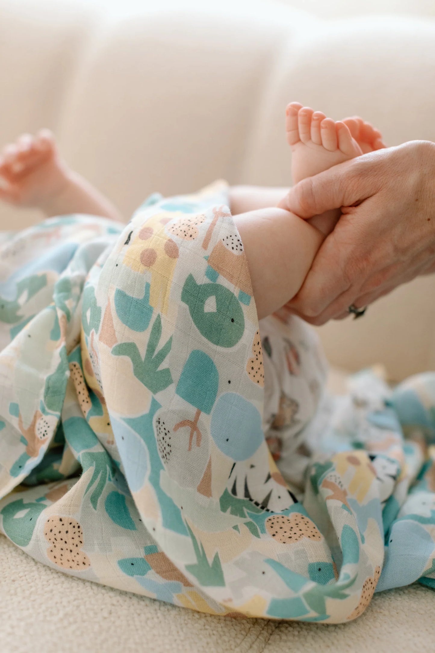 Muslin Swaddle-Animal Puzzle - Hello Kids Baby Store