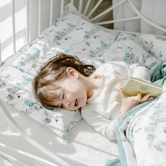 Bamboo Silk Toddler Pillowcase Happy Trails - Hello Kids Baby Store