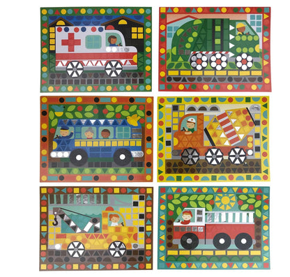 Petit Collage CS-ON THE ROAD Mosaic Sticker Art Kit with Over 1000 Stickers, Vehicles - Hello Kids Baby Store