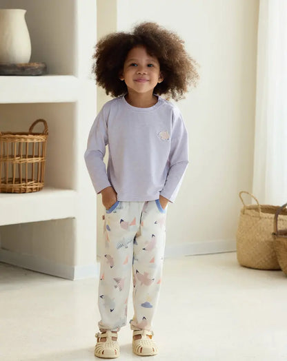 Avocado Bamboo Long Sleeve Tee-Lavender Blue - Hello Kids Baby Store