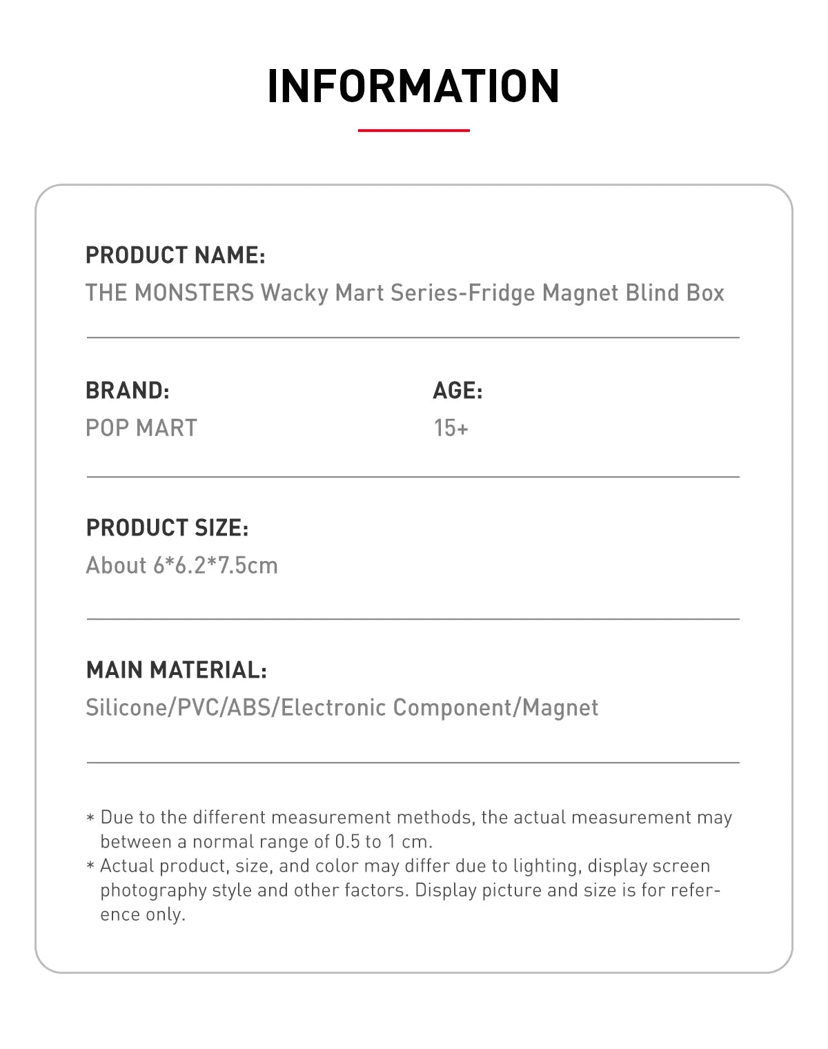 THE MONSTERS LABUBU Wacky Mart Series-Fridge Magnet Blind Box - Hello Kids Baby Store