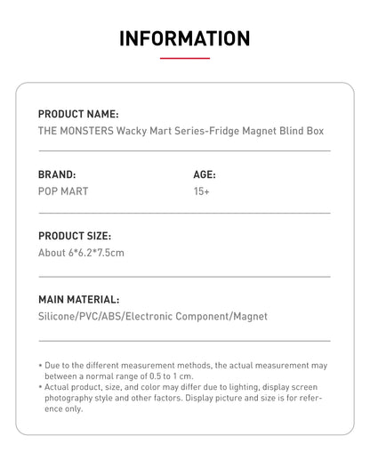 THE MONSTERS LABUBU Wacky Mart Series-Fridge Magnet Blind Box - Hello Kids Baby Store
