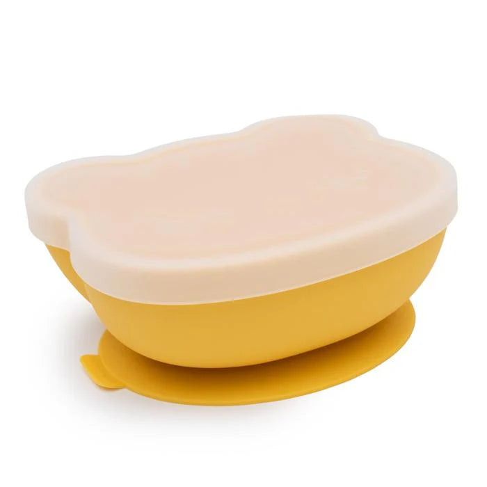 We Might Be Tiny Bear Stickie Bowl With - Lid Yellow - Hello Kids Baby Store